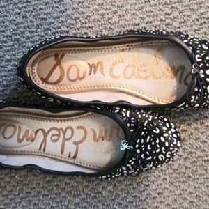 Sam Edelman black/white fur flat